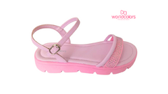 SANDALIA INF. FEM. WORLD COLORS ROSA CLARO