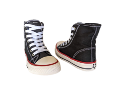 TENIS FEM. CANO ALTO STREET STAR PRETO VERMELHO - comprar online