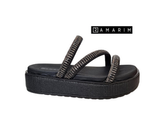 CHINELO FEM. FLATFORM RAMARIM PRETO - Sugestiva Calçados