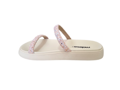 CHINELO PAPETE FEM. MOLECA OURO ROSADO GLITTER - Sugestiva Calçados