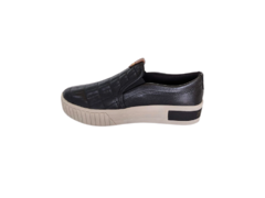 SAPATENIS FEM. SLIP ON COURO PEGADA PRETO - comprar online