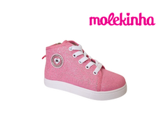 TÊNIS INF. FEM. MOLEKINHA GLITTER ROSA - loja online