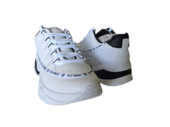 TENIS FEM. RAMARIM FLY HIGH CHUNKY BRANCO PRETO