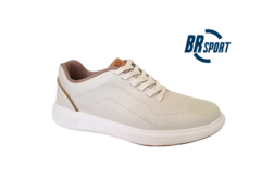 SAPATÊNIS MASC. BR SPORT BRANCO OFF CARAMELO