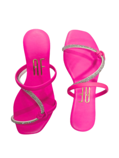 CHINELO FEM. ANNA FLOR PINK BRILHO - loja online