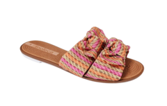 CHINELO FEM. MOLECA TIRA DUPLA MULTI LARANJA - comprar online