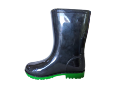 Imagem do BOTA GALOCHA INF. MASC. WORLD COLORS PRETO VERDE FOLHA