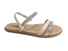 SANDÁLIA FEM. MOLECA BRANCO OFF CRISTAL - comprar online