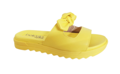 CHINELO FEM. BEIRA RIO SLIDE AMARELO