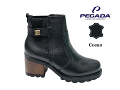 BOTA BOTINA FEM. SALTO PEGADA PRETO - loja online