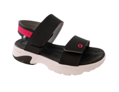 SANDALIA INF. MASC.MOLEKINHO VELCRO PRETO VERMELHO - loja online