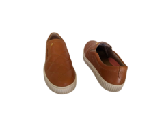 SAPATENIS FEM. SLIP ON COURO PEGADA CAMEL - loja online