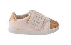 TENIS INF. FEM. PAMPILI CREME DOURADO - comprar online