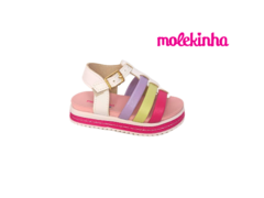 SANDÁLIA INF. FEM. MOLEKINHA LILAS MENTA PINK - loja online