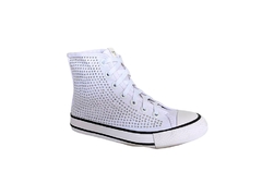 TENIS FEM. CANO ALTO STREET STAR BRANCO STRASS