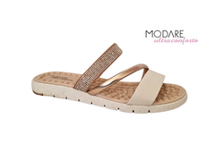 CHINELO FEM. MODARE NUDE CREME OURO - Sugestiva Calçados