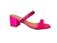 TAMANCO FEM. ANNA FLOR PINK GLITER - comprar online