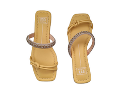 CHINELO FEM. MOLECA OURO AMARELO CRISTAL - loja online