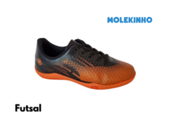 CHUTEIRA FUTSAL INF. MOLEKINHO PRETO LARANJA - comprar online