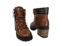 BOTA COTURNO FEM. PEGADA COURO CARAMELO - comprar online