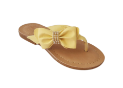 CHINELO INF. FEM. PAMPILI DEDO STRASS AMARELO