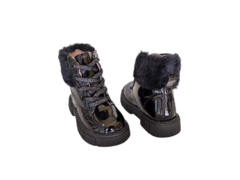 BOTA COTURNO FEM. INF. MINI E SUA CIA PRETO VERNIZ - comprar online