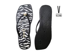 Imagem do CHINELO DEDO FEM. VIZZANO PRETO BRANCO ZEBRA