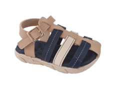 SANDALIA INF. MASC.MOLEKINHO FIVELA BEGE MARINHO BRANCO OFF - comprar online