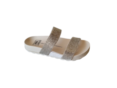 CHINELO BIRKEN FEM. MOLECA BRANCO OFF STRASS