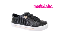 TENIS INF. FEM. MOLEKINHA METAL PRETO - loja online