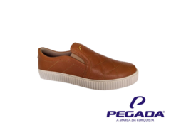 SAPATENIS FEM. SLIP ON COURO PEGADA CAMEL