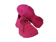 TENIS FEM. RAMARIM KNIT CHUNKY SNEAKER PINK - comprar online