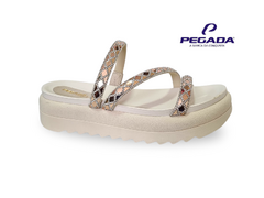 CHINELO FLATFORM PEGADA ROSE GOLD NUDE