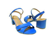 SANDÁLIA FEM. SALTO QUADRADO VIZZANO AZUL COBALTO - comprar online