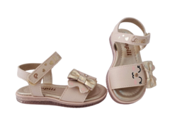 SANDALIA INF. FEM. PAMPILI VELCRO NUDE