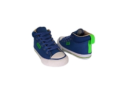 TENIS INF. MASC. BOTINHA DIVERSÃO AZUL ROYAL VERDE