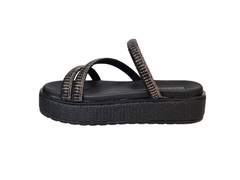 CHINELO FEM. FLATFORM RAMARIM PRETO - comprar online