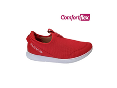 TENIS FEM. COMFORT FLEX SLIP ON VERMELHO - Sugestiva Calçados