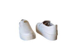 SAPATENIS FEM. PEGADA COURO SLIP ON BRANCO - Sugestiva Calçados