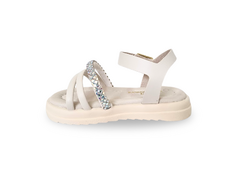 SANDALIA INF. FEM. WORLD COLORS OFF WHITE - comprar online