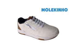 SAPATENIS INF. MASC. CASUAL MOLEKINHO BRANCO CARAMELO - loja online