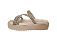 CHINELO FEM. FLATFORM RAMARIM NATURAL - comprar online