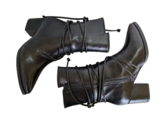 BOTA FEM. CANO BAIXO AMARRAÇÃO VIZZANO PRETO - comprar online