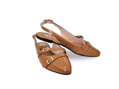 SAPATO SLING BACK FEM. MOLECA CAMEL na internet