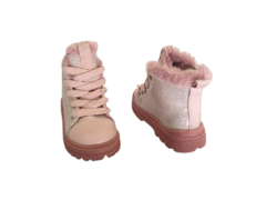 Imagem do BOTA COTURNO FEM. INF. MINI E SUA CIA GLITTER ROSA