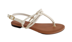 SANDALIA FEM. MOLECA DEDO OFF WHITE - loja online