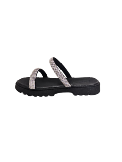 CHINELO INF. FEM. MOLEKINHA CRISTAL PRETO - Sugestiva Calçados