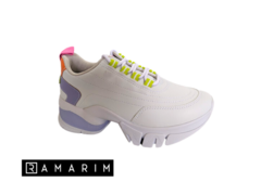 Imagem do TENIS FEM. SNEAKER FLATFORM RAMARIM BRANCO