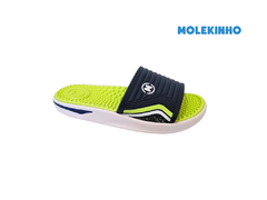 CHINELO SLIDER INF. MASC. MOLEKINHO MARINHO AMARELO NEON - loja online