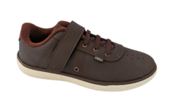 SAPATENIS INF. MASC. KLIN CASUAL VELCRO COR CAFÉ